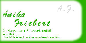 aniko friebert business card