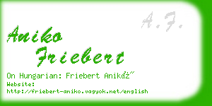 aniko friebert business card